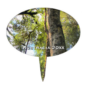 Australian Rainforest Eucalyptus Gum Trees Cake Topper
