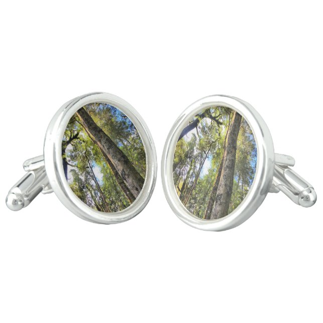 Australian Rainforest Eucalyptus Gum Trees Cufflinks (Angled)