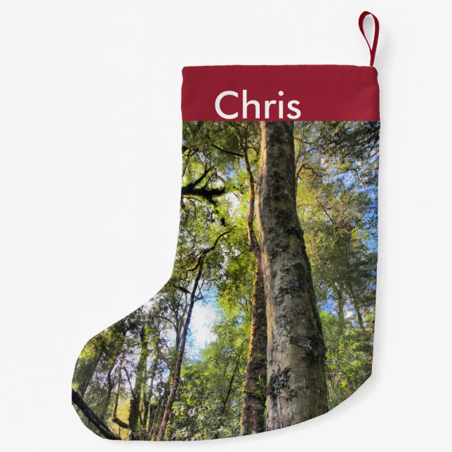 Australian Rainforest Eucalyptus Gum Trees Small Christmas Stocking (Back)