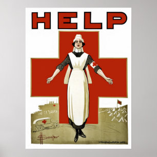 Australian Red Cross vintage World War I Poster