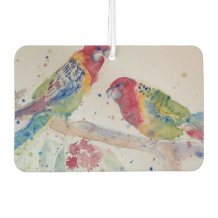 Australian Red Rosella Parrot Bird Watercolour art Air Freshener
