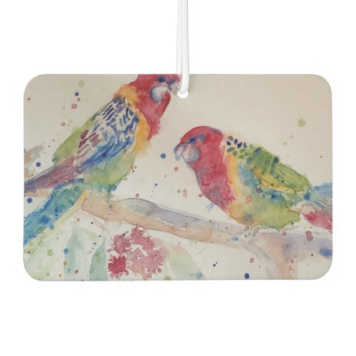 Australian Red Rosella Parrot Bird Watercolour art Air Freshener