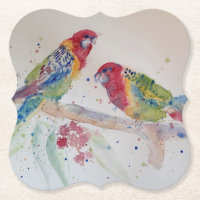 Australian Red Rosella Parrot Watercolour art