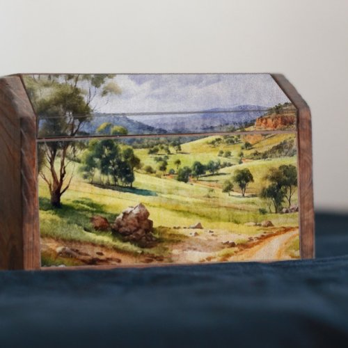 Australian Road Winds into Valley Decoupage Tissue Paper