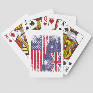 AUSTRALIAN ROOTS  Half American Flag AUSTRALIA  Poker Cards