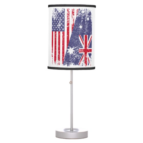 AUSTRALIAN ROOTS  Half American Flag AUSTRALIA  Table Lamp
