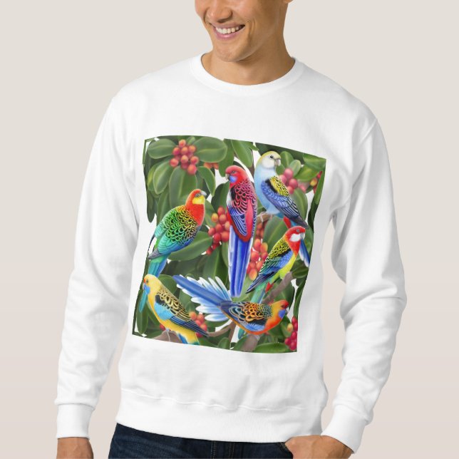Australian Rosella Parrots Sweatshirt (Front)