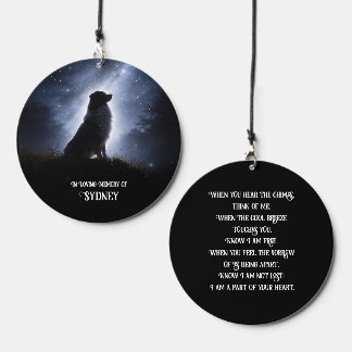Australian Shepard Aussie Memorial Wind Chime