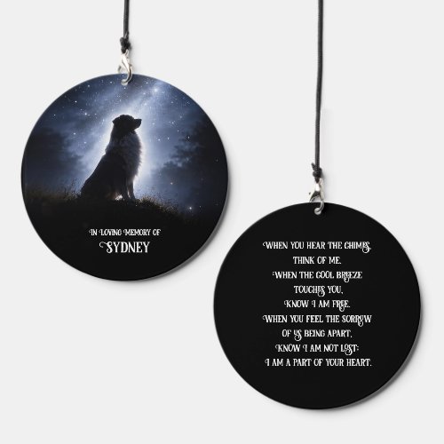 Australian Shepard Aussie Memorial Wind Chime