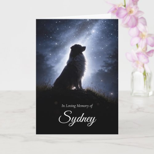 Australian Shepard Aussie Sympathy Memorial Card