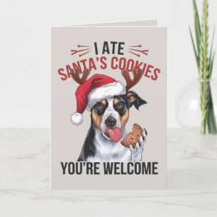 Australian Shepard Funny Dog Christmas Card