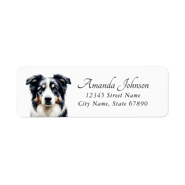 Australian Shepard Return Address Labels (Front)