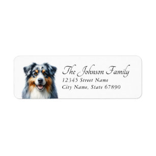 Australian Shepard Return Address Labels