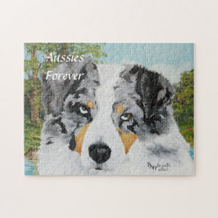 Australian Shepherd 10 X 14 Landscape Puzzle