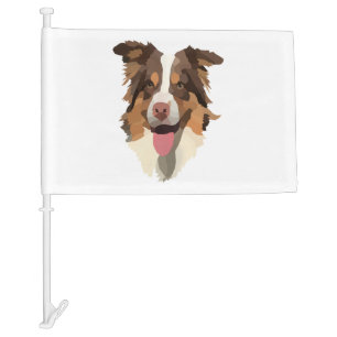 Australian shepherd 1 car flag