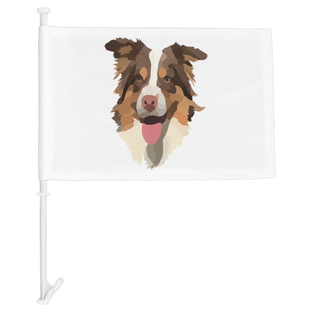 Australian shepherd 1 car flag (Front)