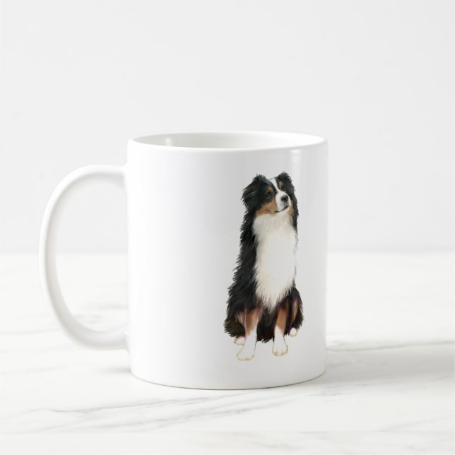 AUSTRALIAN SHEPHERD (A) - Tri Color Coffee Mug (Left)