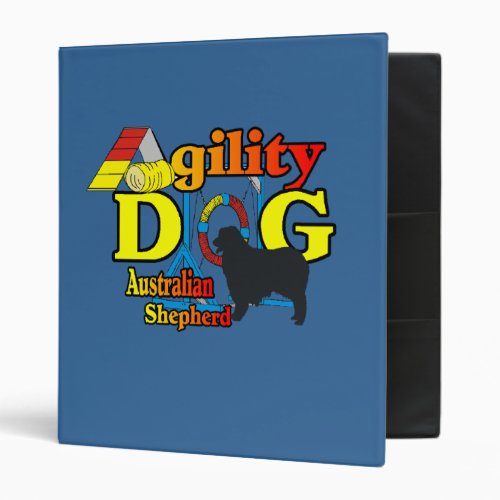 Australian Shepherd Agility 3 Ring Binder