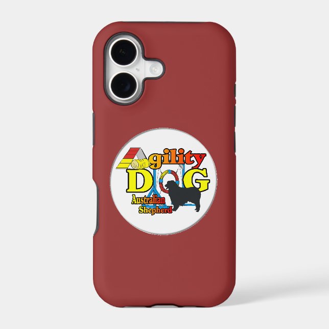Australian Shepherd Agility Iphone Case (Back)