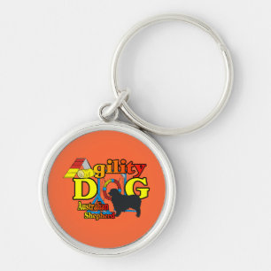 Australian Shepherd Agility Keychain