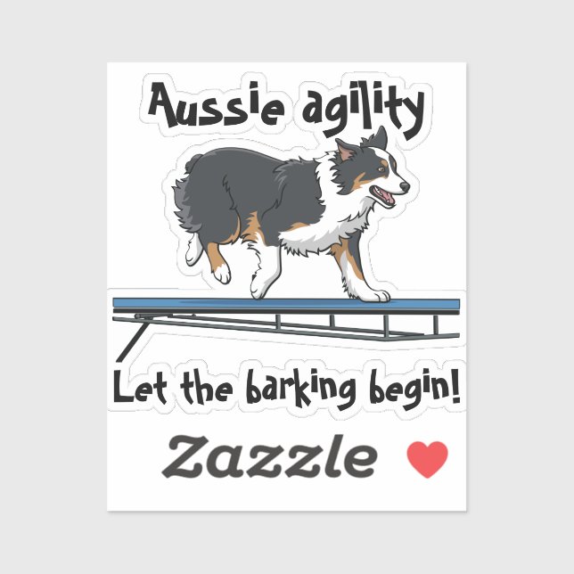 Australian Shepherd Agility sticker (Sheet)