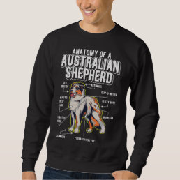 Australian Shepherd Anatomy Funny Dog Sweatshirt
