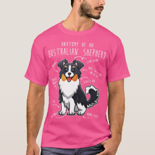 Australian Shepherd Anatomy Tri Color T-Shirt
