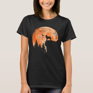 Australian Shepherd And Moon Silhouette Dog Lover T-Shirt