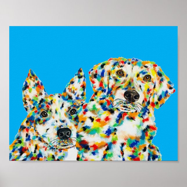 Australian Shepherd and Plott Hound Poster (Front)