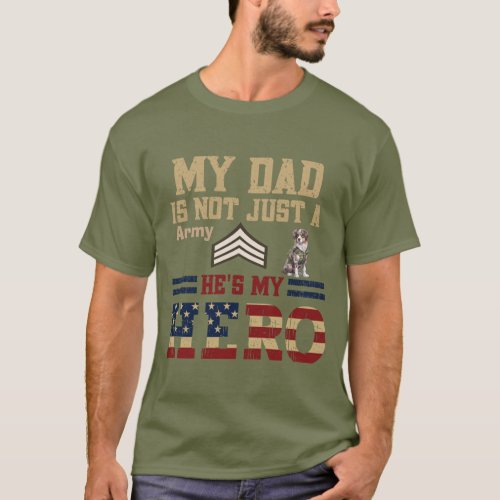 Australian Shepherd Army  Sergeant Dad T_Shirt