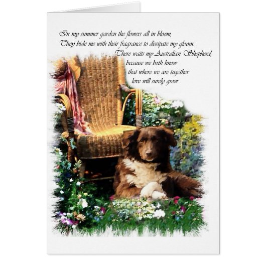 Australian Shepherd Art Gifts Cards (Front)