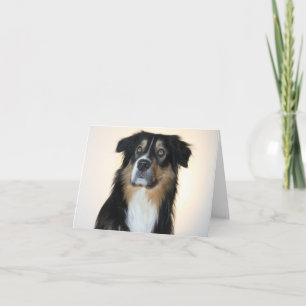 Australian Shepherd Aussie Dog Hello Love Card