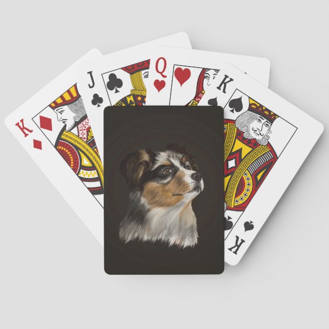 Australian Shepherd - Aussie Puppy Poker Cards (Back)