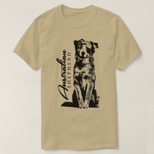 Australian Shepherd Aussie T-Shirt (Design Front)