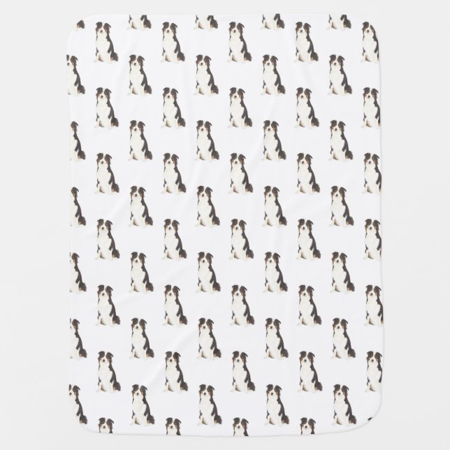 Australian Shepherd Baby Blanket (Front)