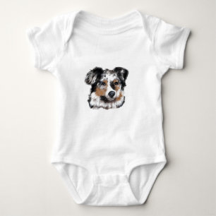 Australian Shepherd Baby Bodysuit