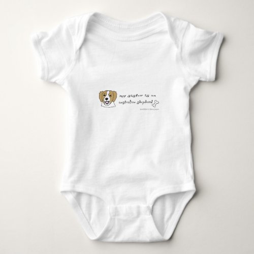 australian shepherd baby bodysuit