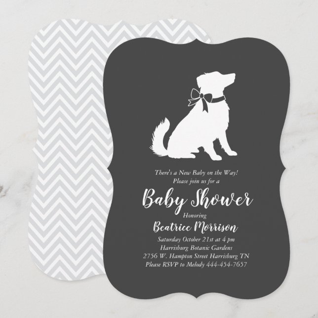 Australian Shepherd Baby Shower Gender Neutral Invitation (Front/Back)