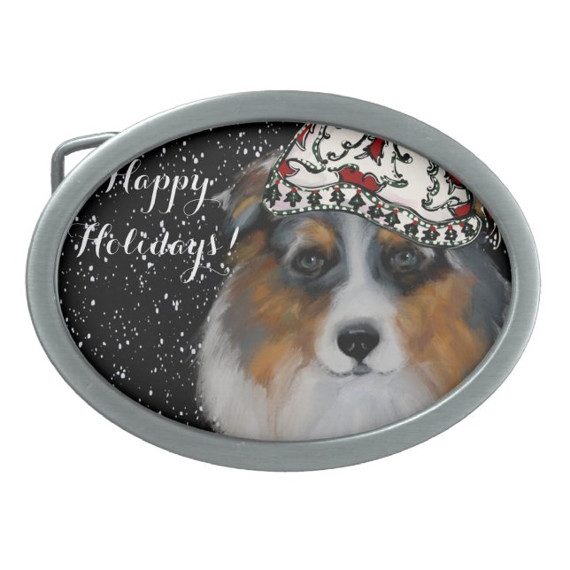 Australian Shepherd Belt Buckle (Front)