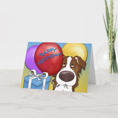 Australian Shepherd Birthday Card