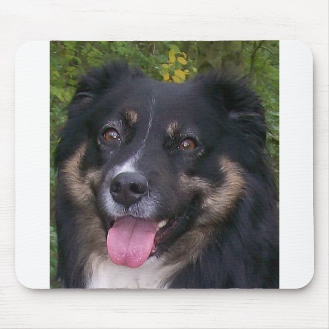 australian shepherd black tri mouse pad (Front)