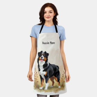 Australian Shepherd Black Tricolor Aussie Dog Apron