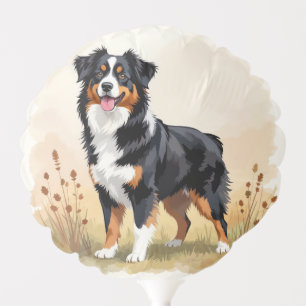 Australian Shepherd Black Tricolor Aussie Dog Balloon