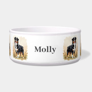 Australian Shepherd Black Tricolor Aussie Dog Bowl