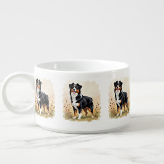 Australian Shepherd Black Tricolor Aussie Dog Bowl