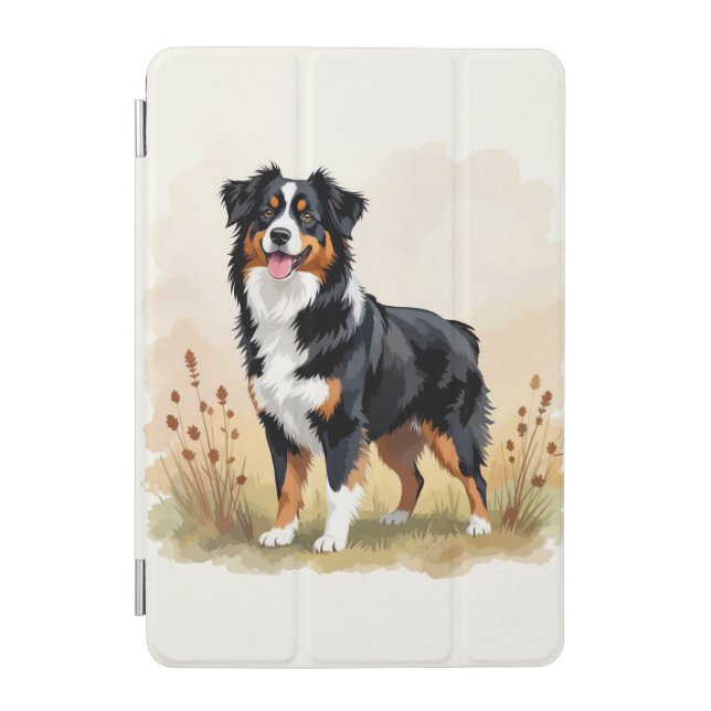 Australian Shepherd Black Tricolor Aussie Dog iPad Mini Cover (Front)