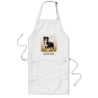 Australian Shepherd Black Tricolor Aussie Dog Long Apron