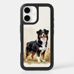 Australian Shepherd Black Tricolor Aussie Dog iPhone 16 Case