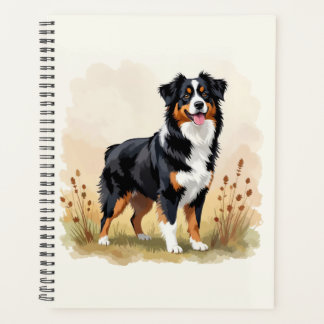 Australian Shepherd Black Tricolor Aussie Dog Planner