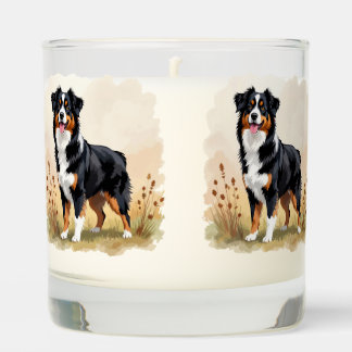 Australian Shepherd Black Tricolor Aussie Dog Scented Candle
